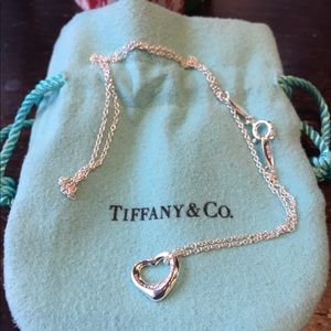 Open Heart Pendant Tiffany & Co. Silver Necklace
